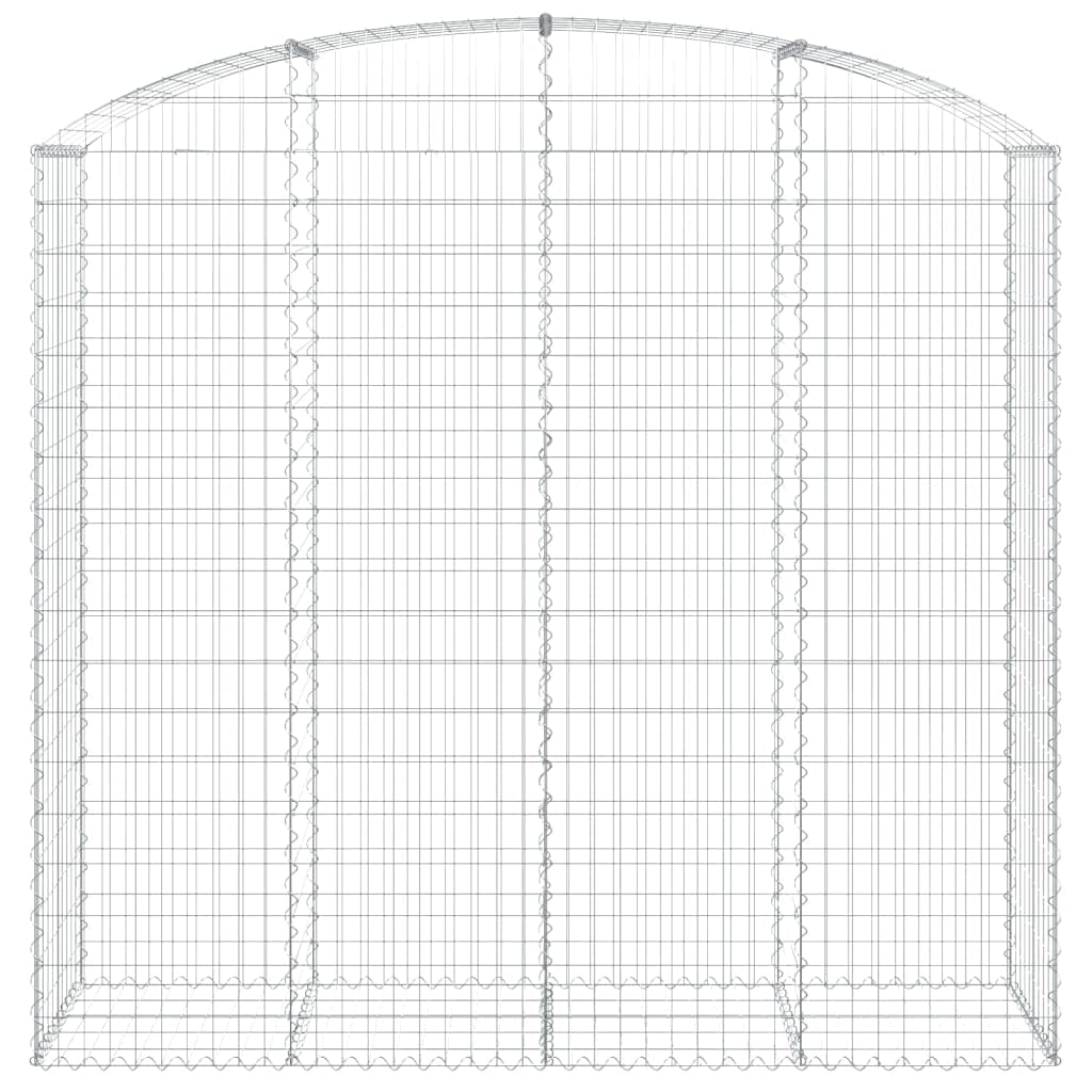 Gavión con arco alto, 200 x 50 x 180/200 cm, hierro galvanizado