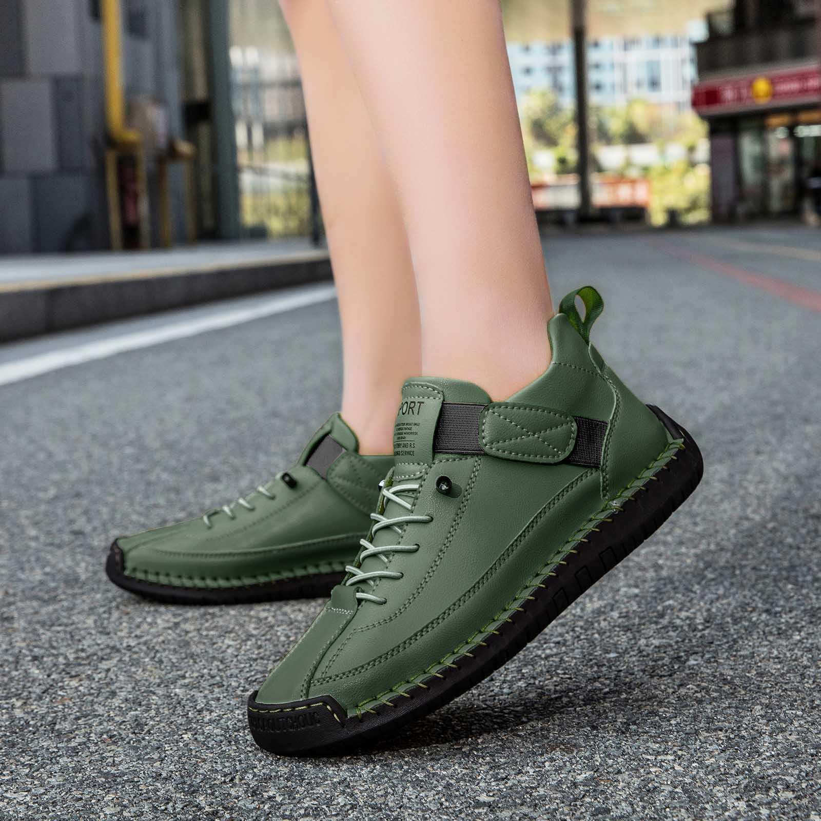 Scarpe da donna con chiusura con lacci, suola a contrasto, cuciture a vista e profilo alto alla caviglia, in PU, per outfit quotidiani, abbinamento casual, silhouette facile da abbinare
