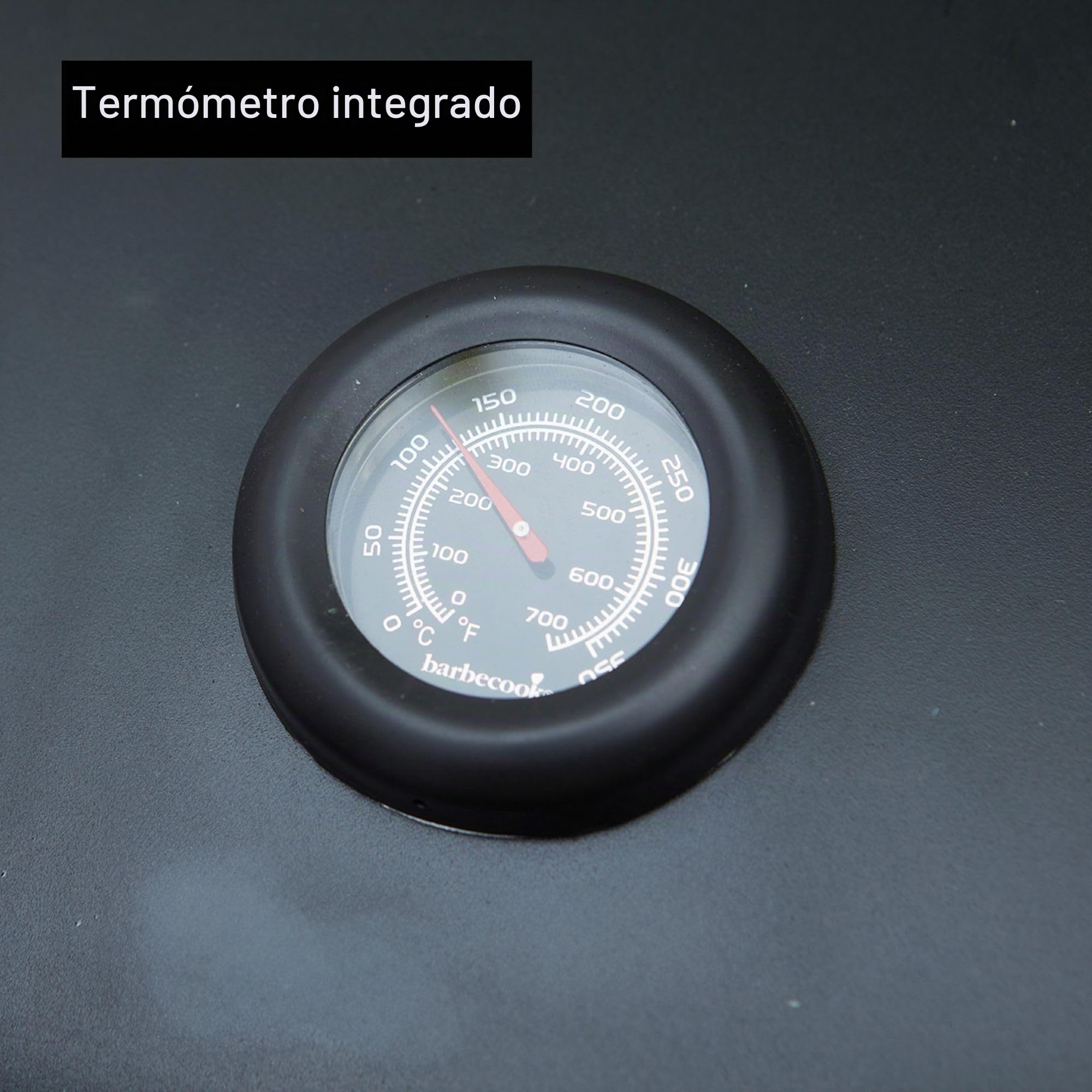 Barbecook Barbacoa de gas Luca 312 negra con gabinete y quemador lateral, negra, 133.4x60.3x112.3cm