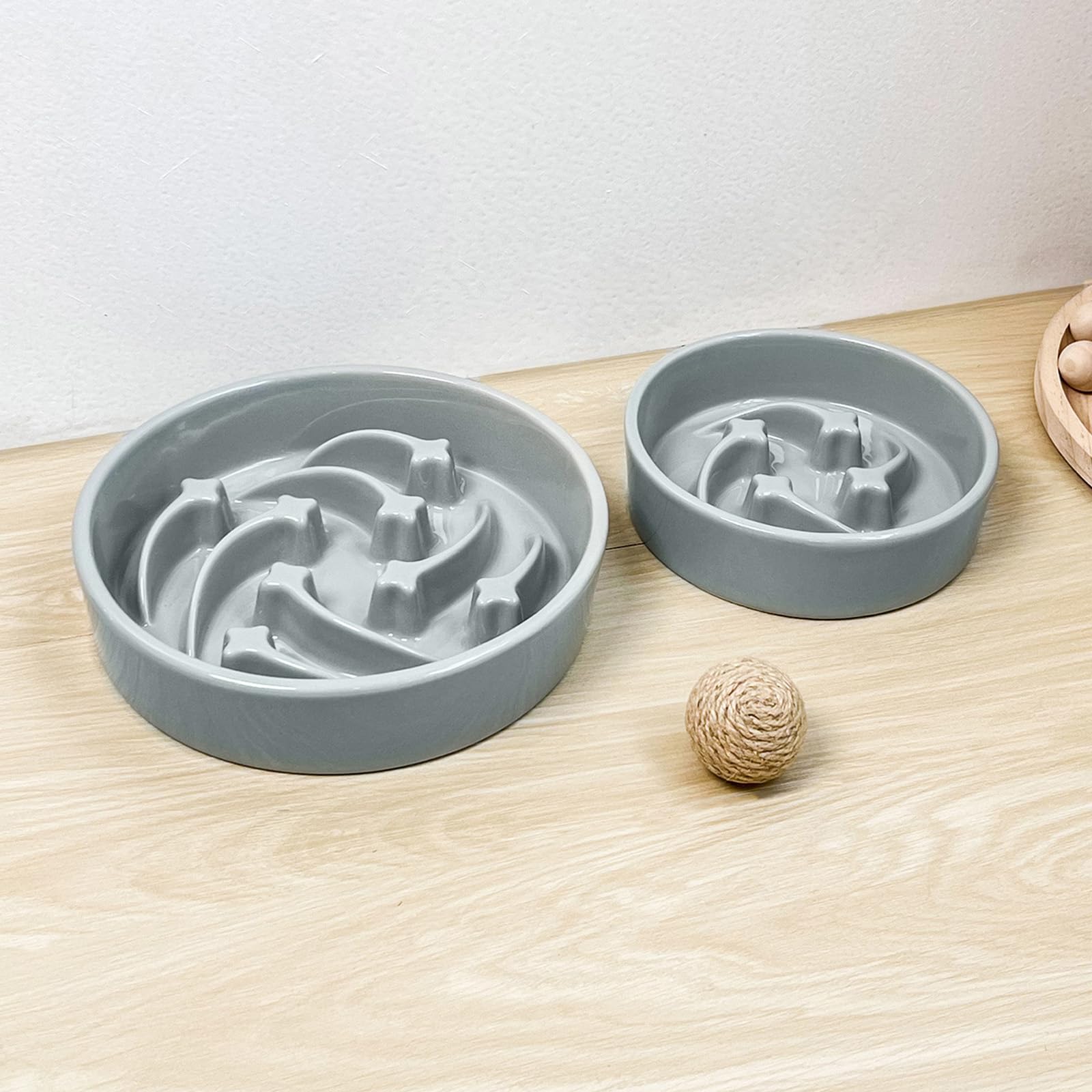 Mangiatoia antiscivolo per animali domestici con base antiscivolo per cani e gatti ciotola in ceramica antiscivolo per mangiare lentamente ciotola per cani e cani di piccola taglia
