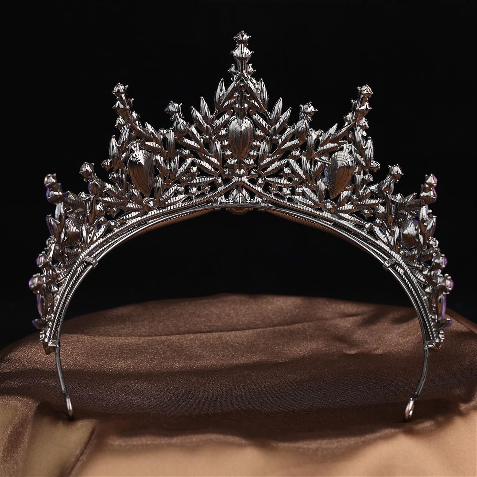 Elegantes tiaras de cristales portátiles para novia, coronas de princesa plateadas, accesorio para el pelo para bodas y concursos artísticos