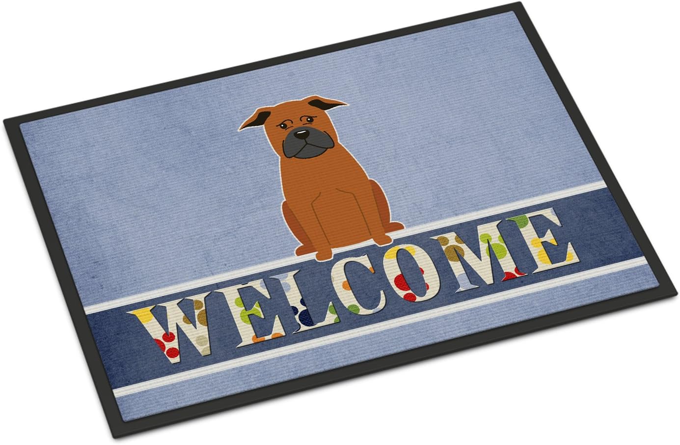 Caroline's Treasures BB5692MAT Chinese Chongqing Dog Welcome Doormat 18x27 Front Door Mat Indoor Outdoor Rugs for Entryway, Non Slip Washable Low Pile, 18H X 27W