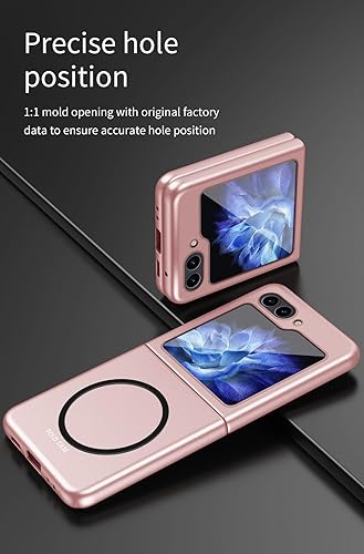 Miniatura 9 de Funda de teléfono para Samsung Galaxy Z Flip 5 compatible con Magsafe, ajuste delgado, de policarbonato duro, a prueba de golpes, anticaídas, funda