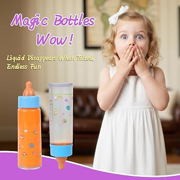 CARANOVO Baby Doll Accessories Set, 6 Pcs Feeding and Caring Kit