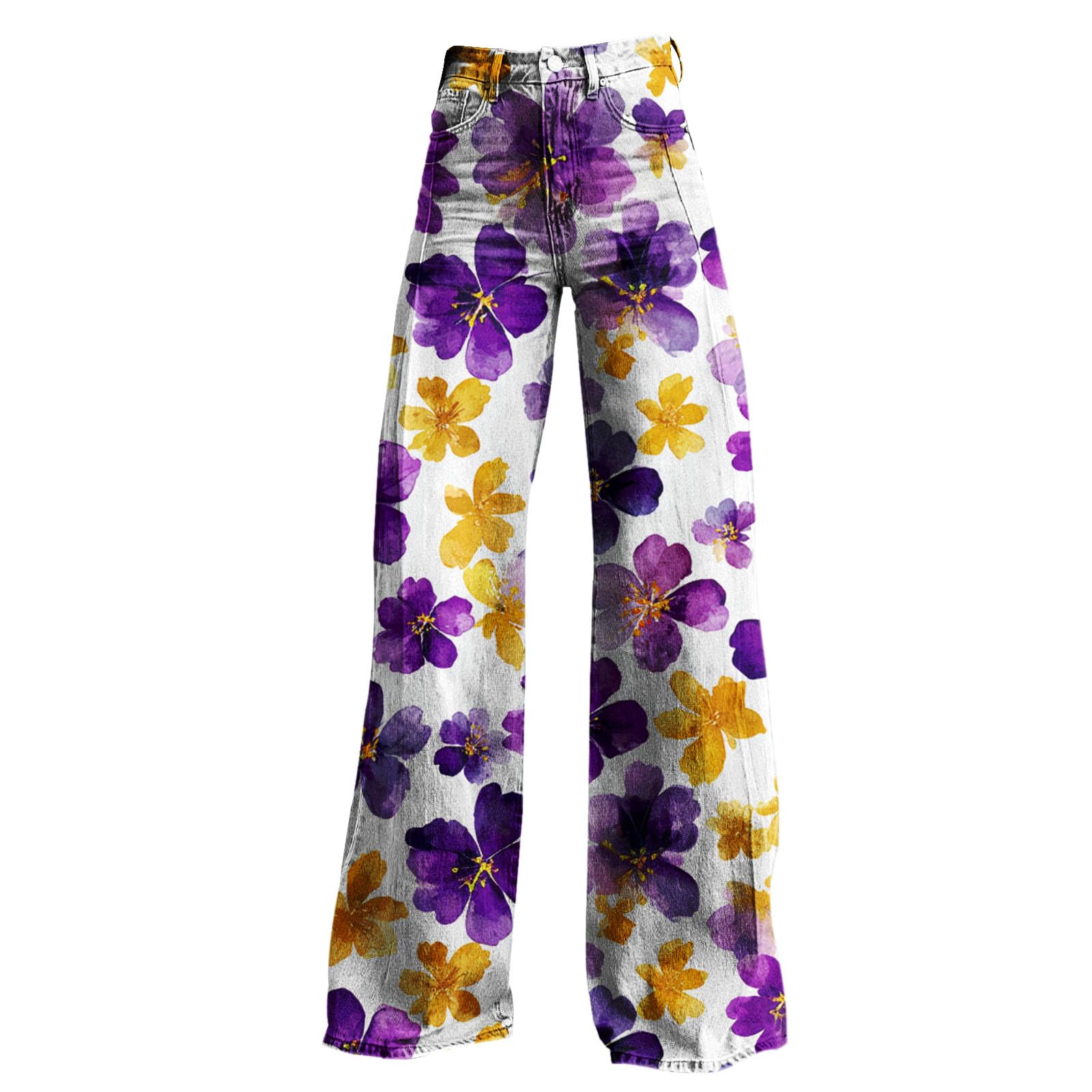 Pantaloni da donna in tessuto, eleganti, da yoga, stile retrò