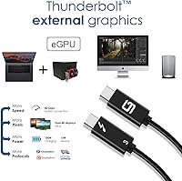 Vista 7 de Cable Thunderbolt 3 USB C a C súper velocidad, transferencia de datos de 40 Gbps y salida de video 4K, cable de carga rápida tipo C a C, cable