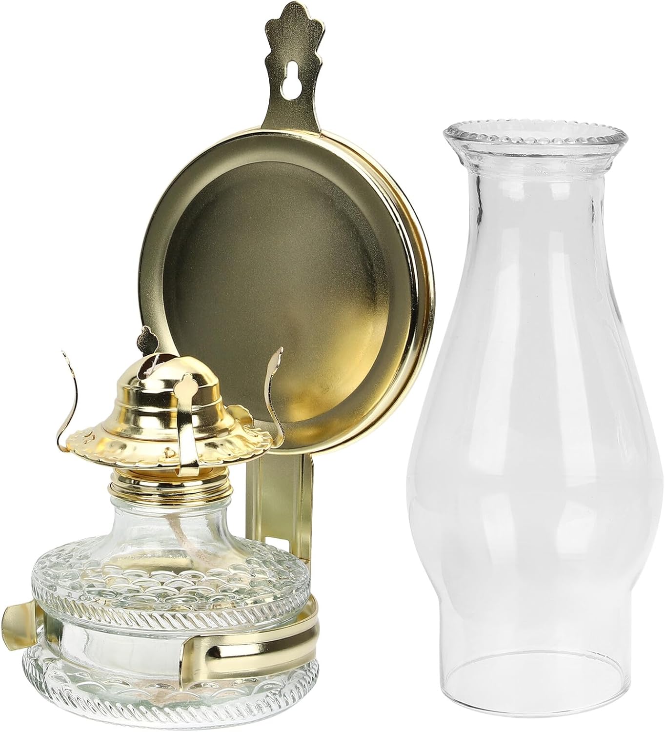 Vintage Large Kerosene Oil Lamp for Emergency Lighting and Indoor Decor High-Grade Glass Household Oil Lantern for Living Bedroom Restaurant Ambiance Safe and Easy to Use