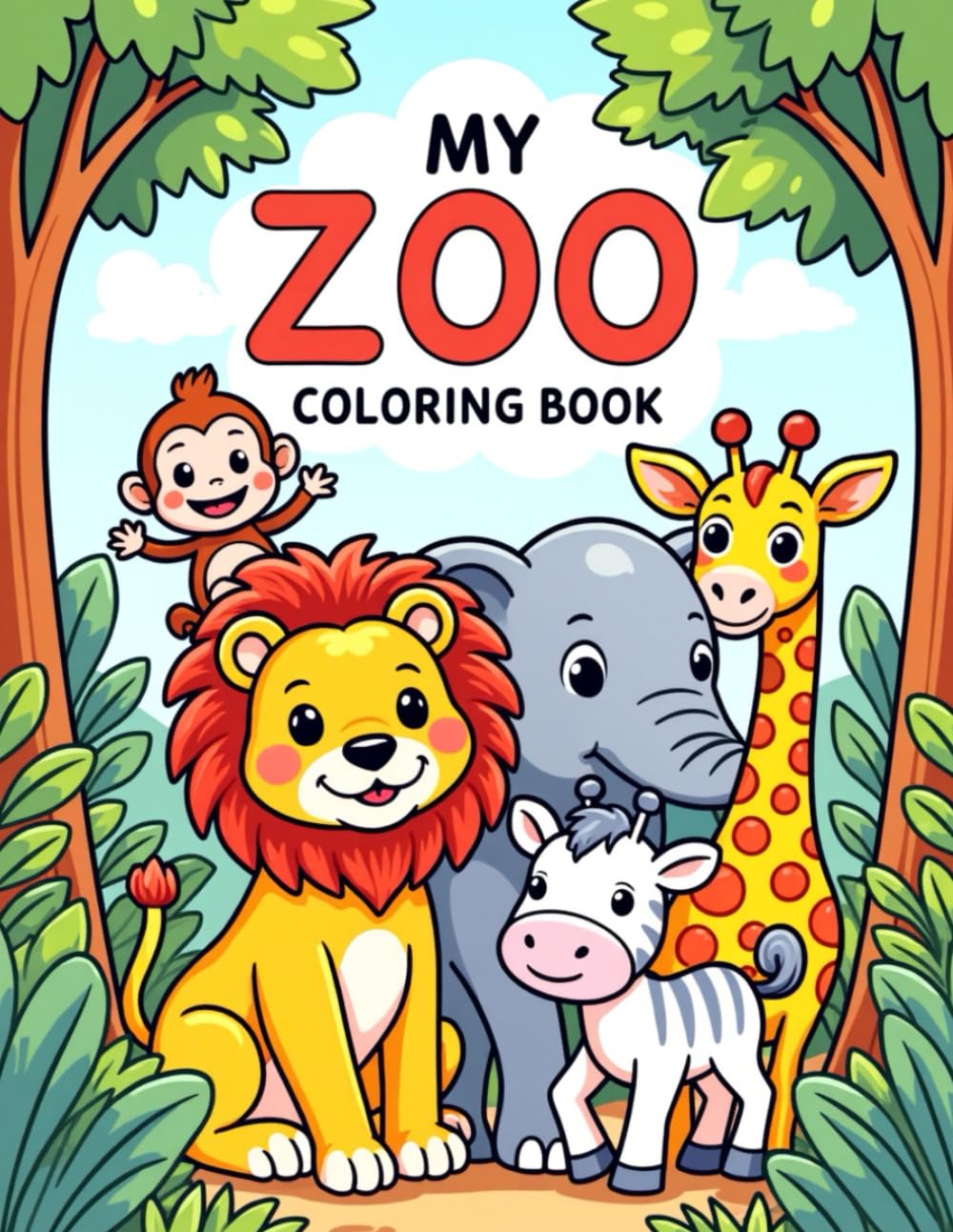 Zoo coloring book: coloring book
