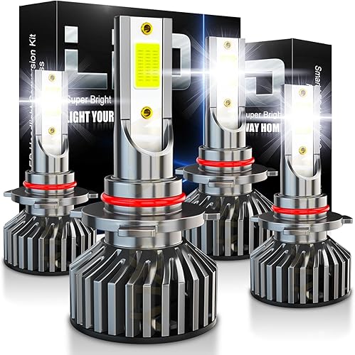 VCSZKXLY Compatible con 2008 2009-2019 Mack Granite GU713 TD700 GU4 GU5 GU7 GU8 6000K 9005HB3 haz alto 9006HB4 luz baja, paquete de 4 bombillas