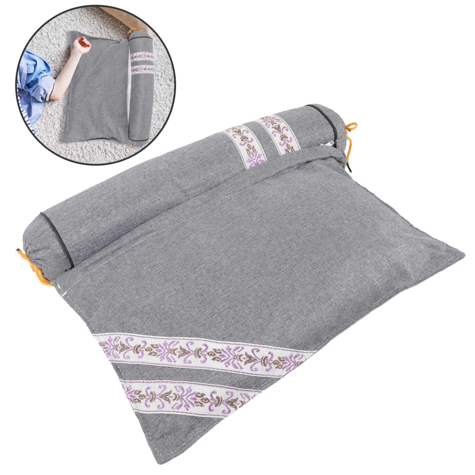 PRETYZOOM Almohada Inteligente Rollo de Cuello para Dormir, Almohada Cervical de Tela Transpirable y Ligera, Adecuado para Cuello y Espalda en Casa o Avión