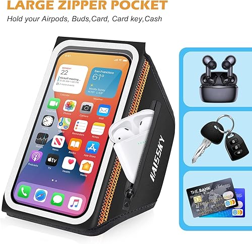 Miniatura 2 de Brazalete de teléfono para correr con soporte para auriculares, diseño 3D para teléfonos celulares para iPhone 161513 ProPlus y S24S20, soporte