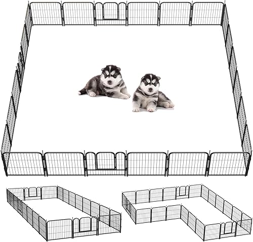 Corralito para perros, 243240 pulgadas de altura en resistente, valla plegable para interiores y exteriores, corralito portátil para mascotas con Corralito para perros, 243240 pulgadas de altura en resistente, valla plegable para interiores y exteriores, corralito portátil para mascotas con