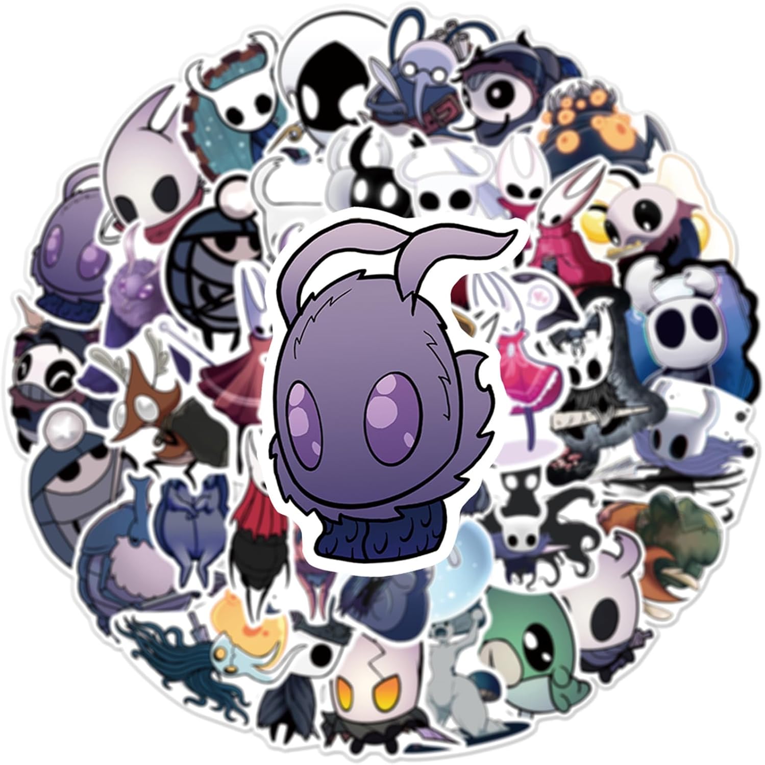 54pcs Hollow Knight Stickers for Kids Teens Girls Adult, Waterproof Vinyl Movie Decal for Water Bottle Skateboard Guitar Travel Case Bike Laptop,Car Bumper,Luggage,Phone (I) - Image 2