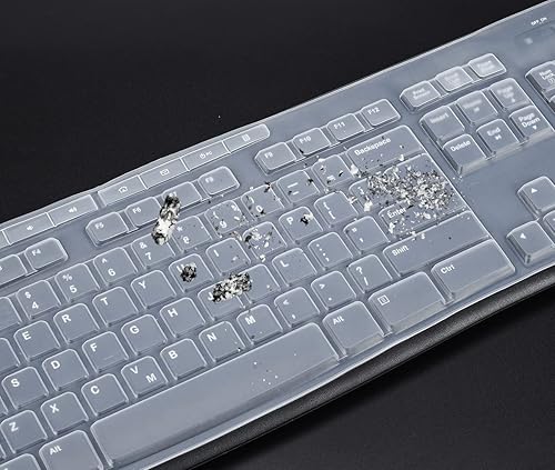 Miniatura 22 de Cubierta de teclado para teclado Logitech MK370 MK295 MK270 K270 K270, Logitech MK370 MK270 K270 Protector de piel de teclado - Negro