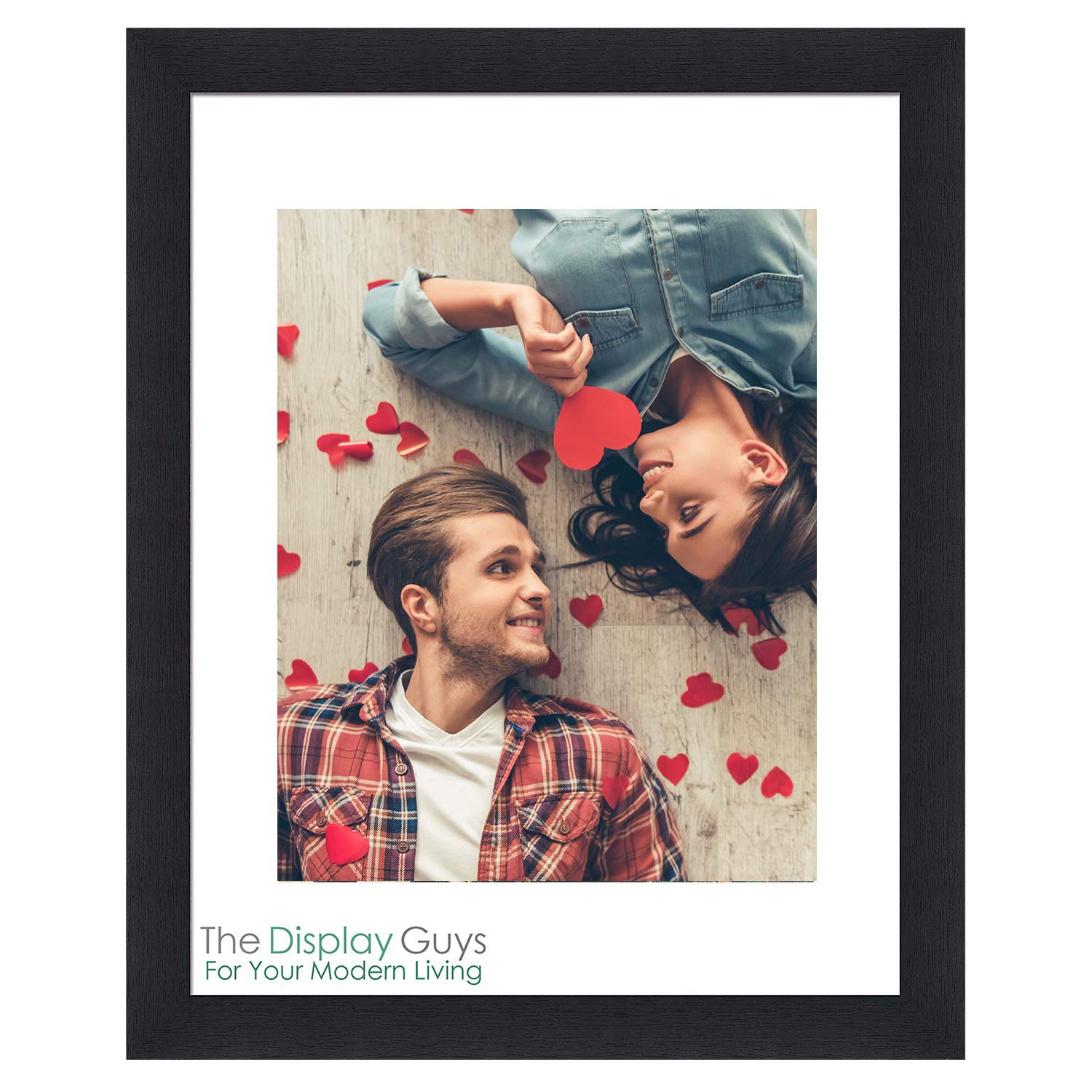 The Display Guys – Square Profile Picture Frame – Square Picture Frame - 18" x 24" Wooden Picture Frame with Tempered Glass