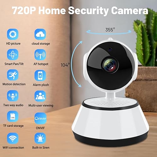 Miniatura 2 de Cámara de vigilancia para interiores, cámara de alerta 247 V380 PRO para bebé, noche, almacenamiento local y seguro en la nube, conversación de 2