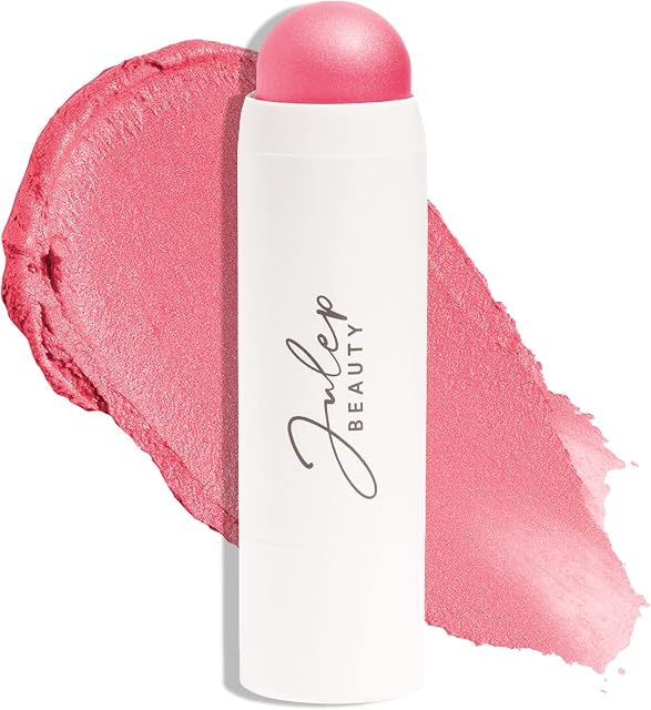 Julep Skip The Brush Cream to Powder Blush Stick - Peony Pink - Blendable and Buildable Color - 2-in-1 Blush and Cheek Makeup Stick