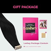 Vista 16 de Lashey Extensiones de Cabello Humano con Cinta Adhesiva Negro Natural 100% Remy Cabello Humano Liso Extensiones de Cabello con Cinta Largas de 24