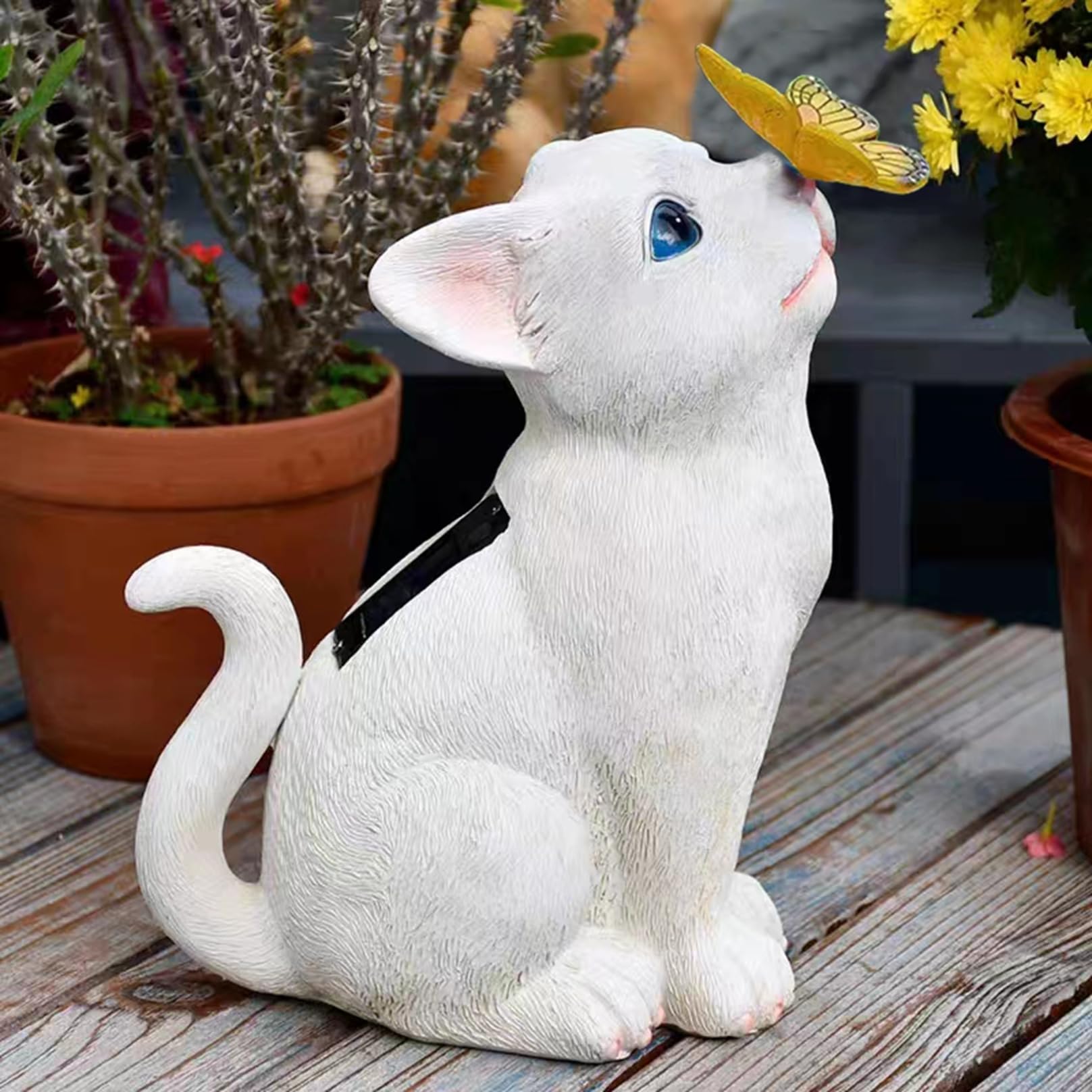 Amazon.co.jp: ガーデニング ねこ 猫 ネコ ガーデン装飾 ソーラー