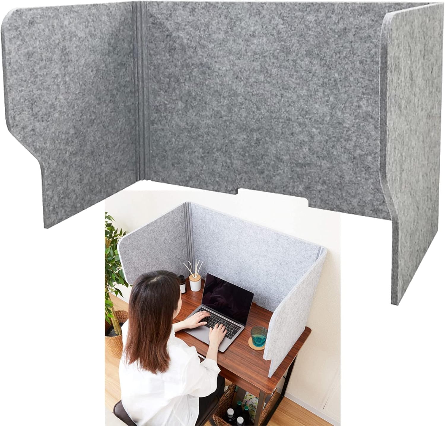 Desk Partition Tabletop Privacy Divider, Acoustic Desk