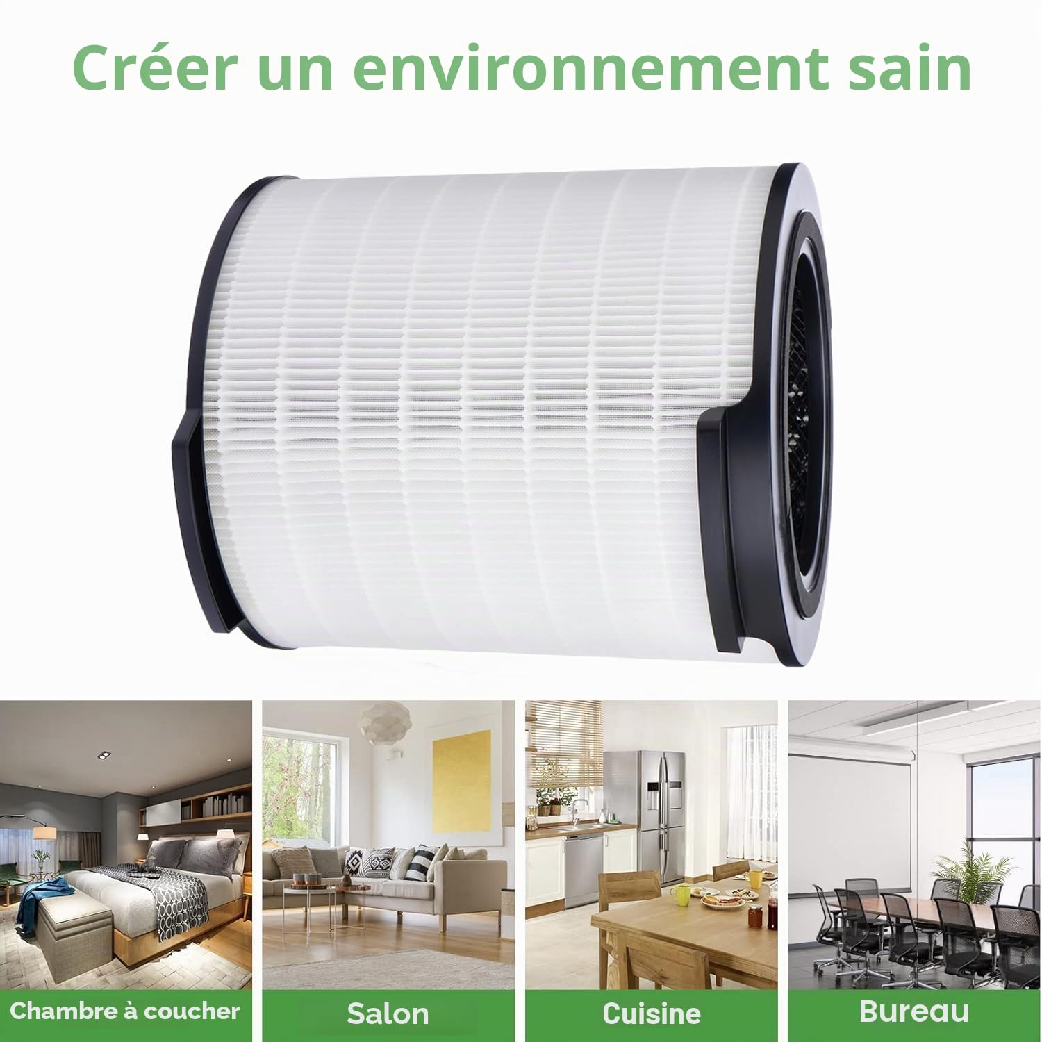 FYM860 Filtre de rechange compatible avec le purificateur d'air Philips AMF765/10 AMF870/15, 3 en 1 H13, filtre HEPA de rechange avec préfiltre et filtre à charbon actif FYM860/30