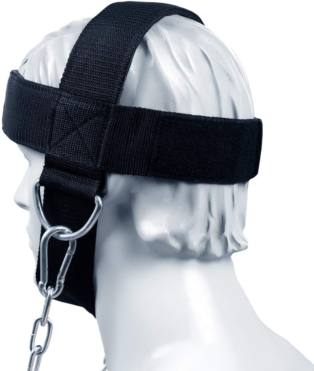 Jayefo Sports Neck Training Exerciser Harness Traps Muscle Builder Head Harness Home Gym for Strength Fitness Powerlifting Workout Boxing MMA Strong Neck Steel Chain Exerciser Strengthener