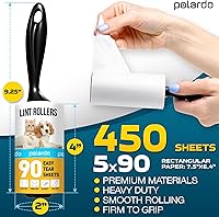 Vista 2 de Rodillos de pelusa para pelo de mascotas, pegajosos, removedor de pelusa para sofá, ropa, muebles y alfombra. Removedor de pelo de perro y gato