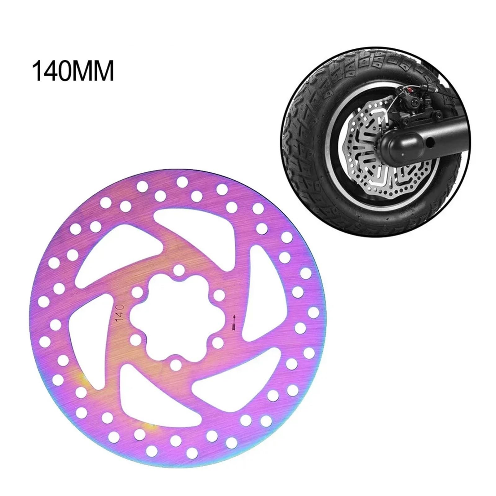 1pc 140 Millimetri Disco Freno Compatibile con Ninebot F20 F30 F40 Compatibile con Scooter Elettrico Freno A Disco E-Scooter Accessori Parti(145MM)