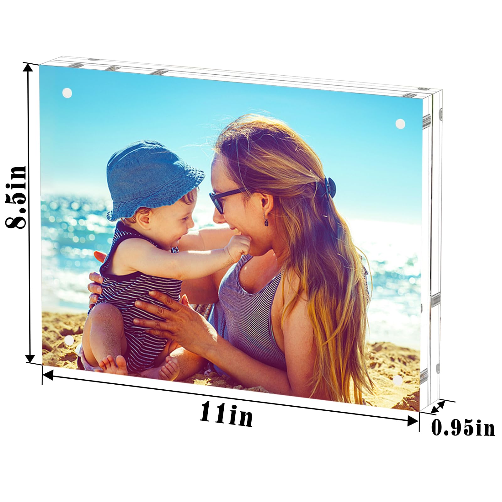その他 Video frame Amazon.com - HELPLEX Acrylic Frame, 2 Pack 8.5x11 Acrylic Picture