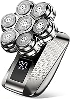 TEPOTZ 7D Electric Head Shaver for Bald Men - 5-in-1 Waterproof Grooming Kit, Wet/Dry, Type-C Fast Charge, LED Display