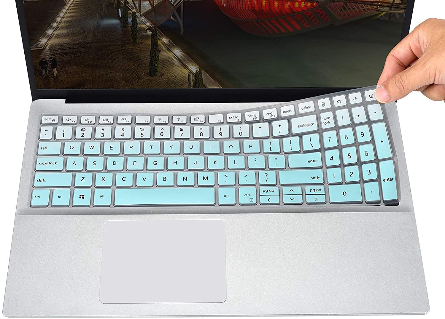 Laprite Keyboard Protector Cover Fit for Dell Inspiron 3501 Laptop - Gradient Mint Green (B09FXH6QV6) Amazon Price History, Amazon Price Tracker