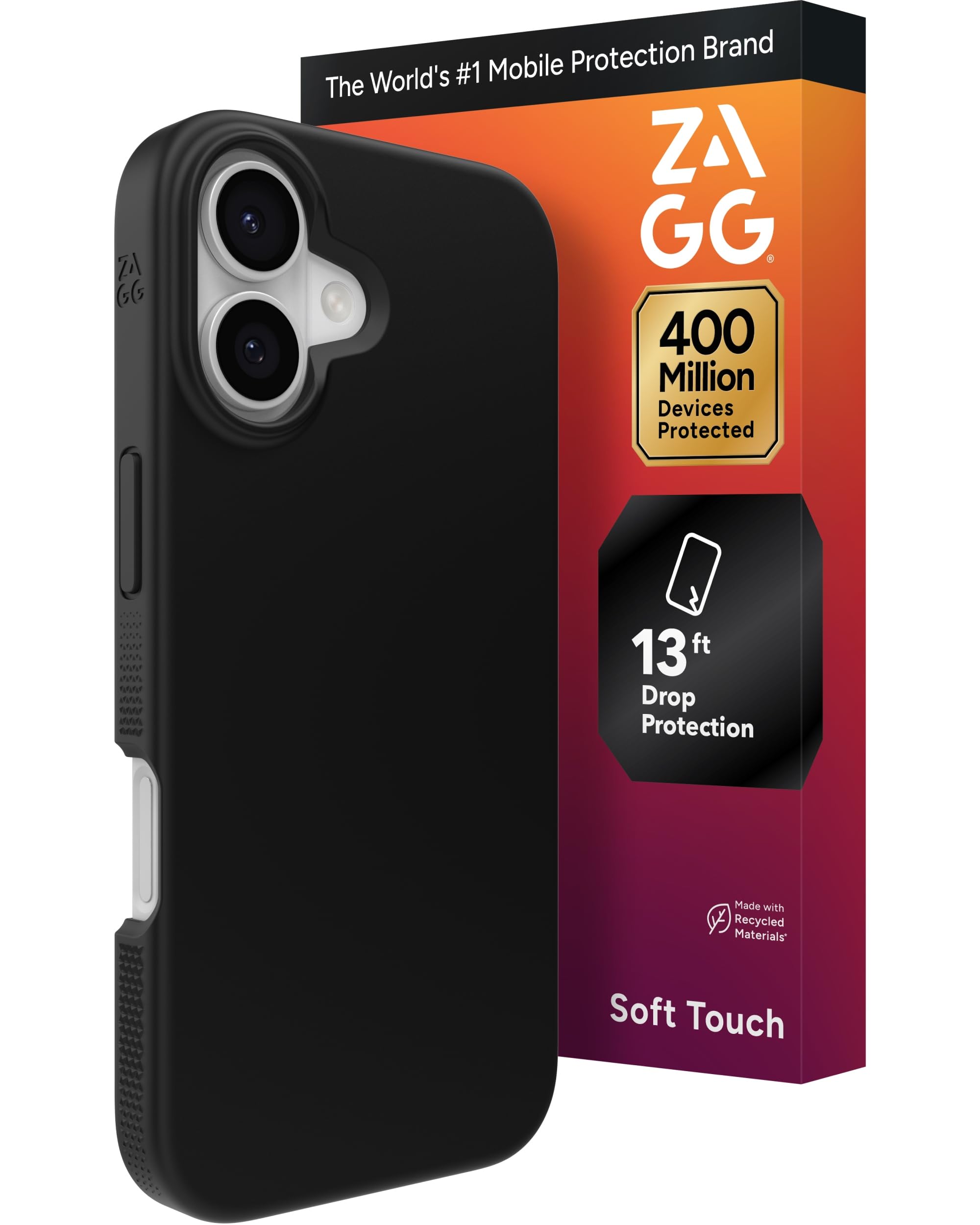 Manhattan Snap Phone Case for iPhone 17 - Black, Drop Protection (13ft/4m), Soft-Touch Silicone, Slim & Lightweight, Smooth Surface & No-Slip Grip, MagSafe Compatible