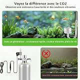 JAOGAUS Aquarium CO2 generator, 2 litre large stainless steel bottle, intelligent gas supply, indispensable for aquarium plant growth, Quick-connect design for easy installation - 4