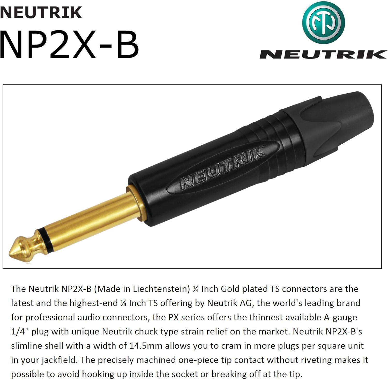 WBC-PRO-GUITAR, 4 metros, 20 AWG, tapa baja (18 pF/ft) - Grado profesional - basado en grafito - Cable de guitarra de doble blindaje, bajo, instrumento con conectores Neutrik recto a ángulo de 6,35 mm