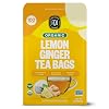 FGO Organic Lemon Ginger Tea, 100 Count, Eco-Conscious Tea Bags, Resealable Bag, Caffeine Free, Packaging May Vary (Pack of 1)