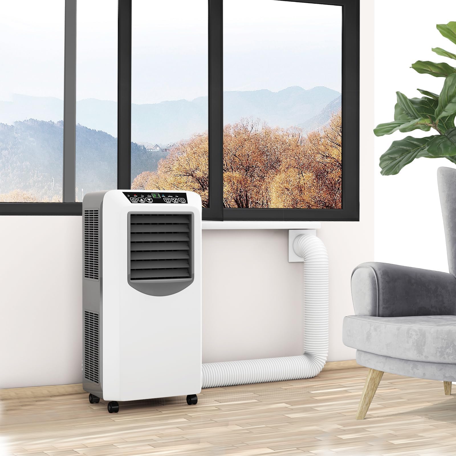 Tubo di scarico, climatizzatore, diametro 130 mm, prolunga 150 cm, con adattatore 130 mm interno/150 mm esterno, tubo di scarico universale per condizionatore d'aria