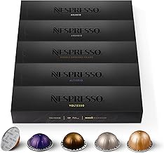 Nespresso Vertuo - Bundle Top Sélection 50 Capsules de café - 10x Voltesso, 10x Altissio, 10x Chiaro, 10x Arondio, 10x Melozio