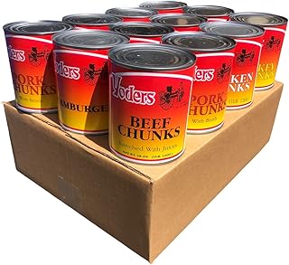 Yoder's Canned Premium Variety Pack (Beef, Chicken, Hamburger, Turkey, Pork, Pork Sausage) 12 Cans/Full Case
