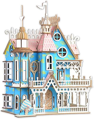 Rompecabezas 3D de casa de muñecas para niños, rompecabezas 3D de casa de muñecas para niñas, juguetes educativos de papel para juegos, Navidad,