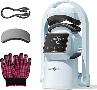 HTVRONT Auto Hat Press Machine - Hat Heat Press Machine with Precise Temp&Timer Control, A300 Hat Heat Press Machine for Caps with 2 Platens, Compatible with DTF Film, Embroidery Patches, Sublimation