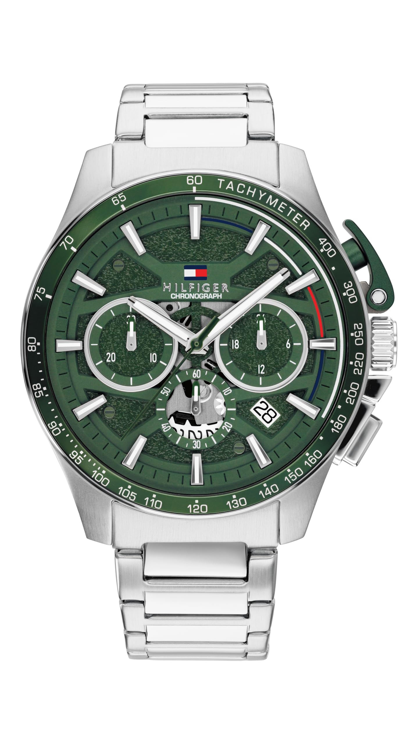 Tommy Hilfiger Bank Chronograph Watch for Men with Silicone or Stainless Steel Bracelet