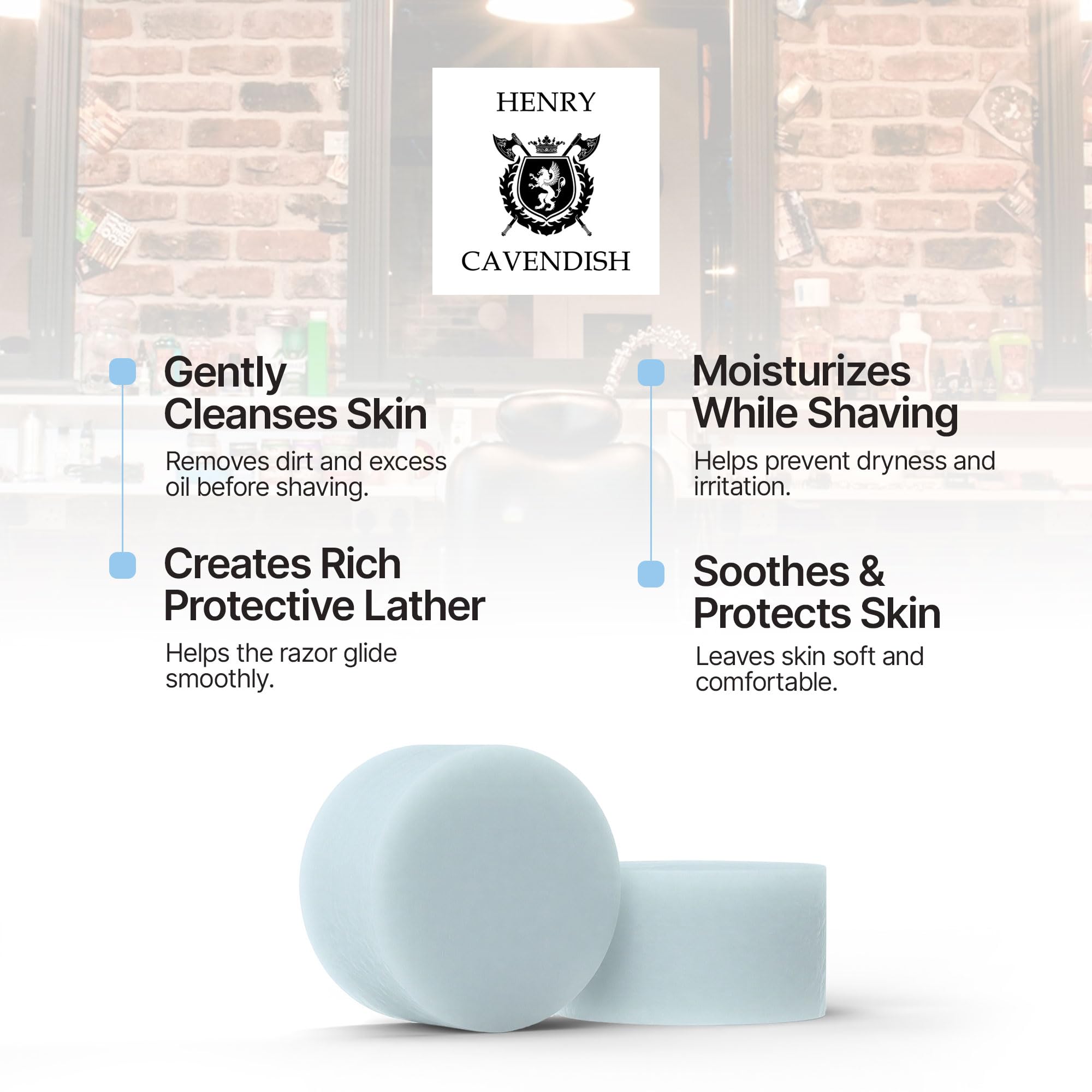Henry Cavendish SEXXY Mydło do golenia z masłem shea i olejem kokosowym. 3,8 oz Puck Refill. Mens Shave Soap. All Natural. Rich Lather, Smooth Comfortable Shave. Dla pań i panów.