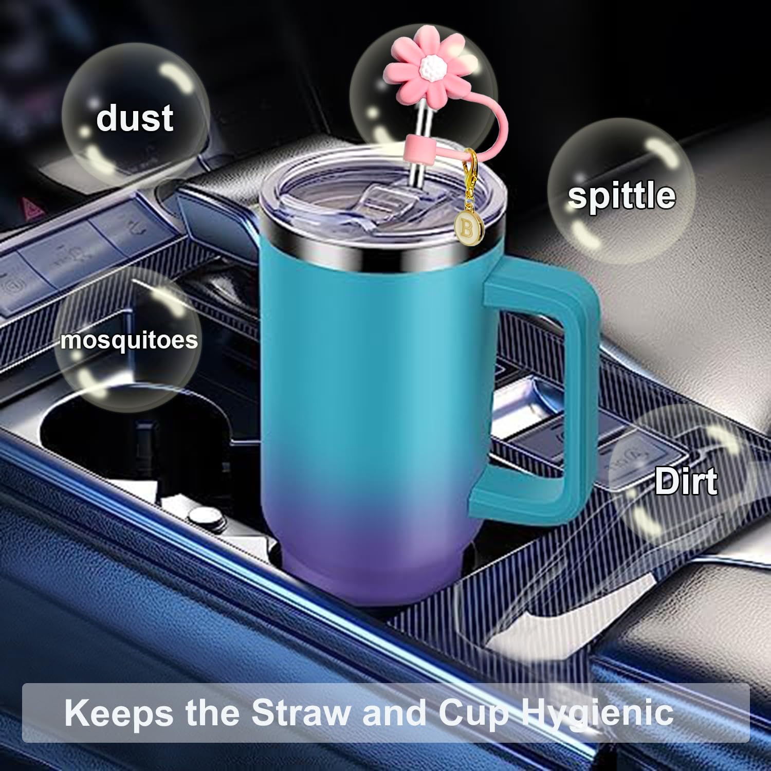 3x Strohhalm-Abdeckungen Sänger-Design – Für Stanley Cup & 1,2l Becher – Aus Silikon & Spülmaschinenfest