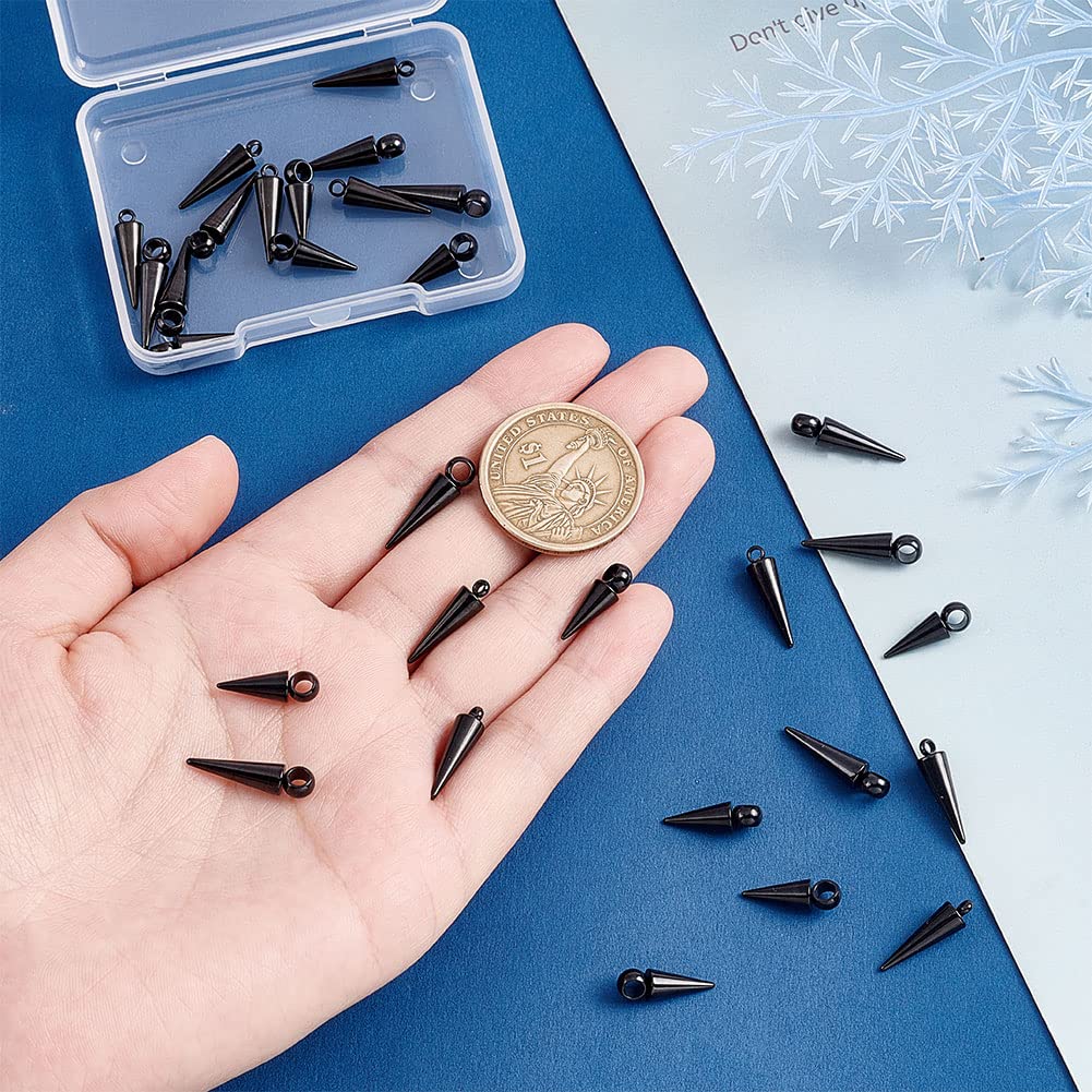 SUNNYCLUE 1 Boîte De 40 Breloques Rondes En Plastique ABS De