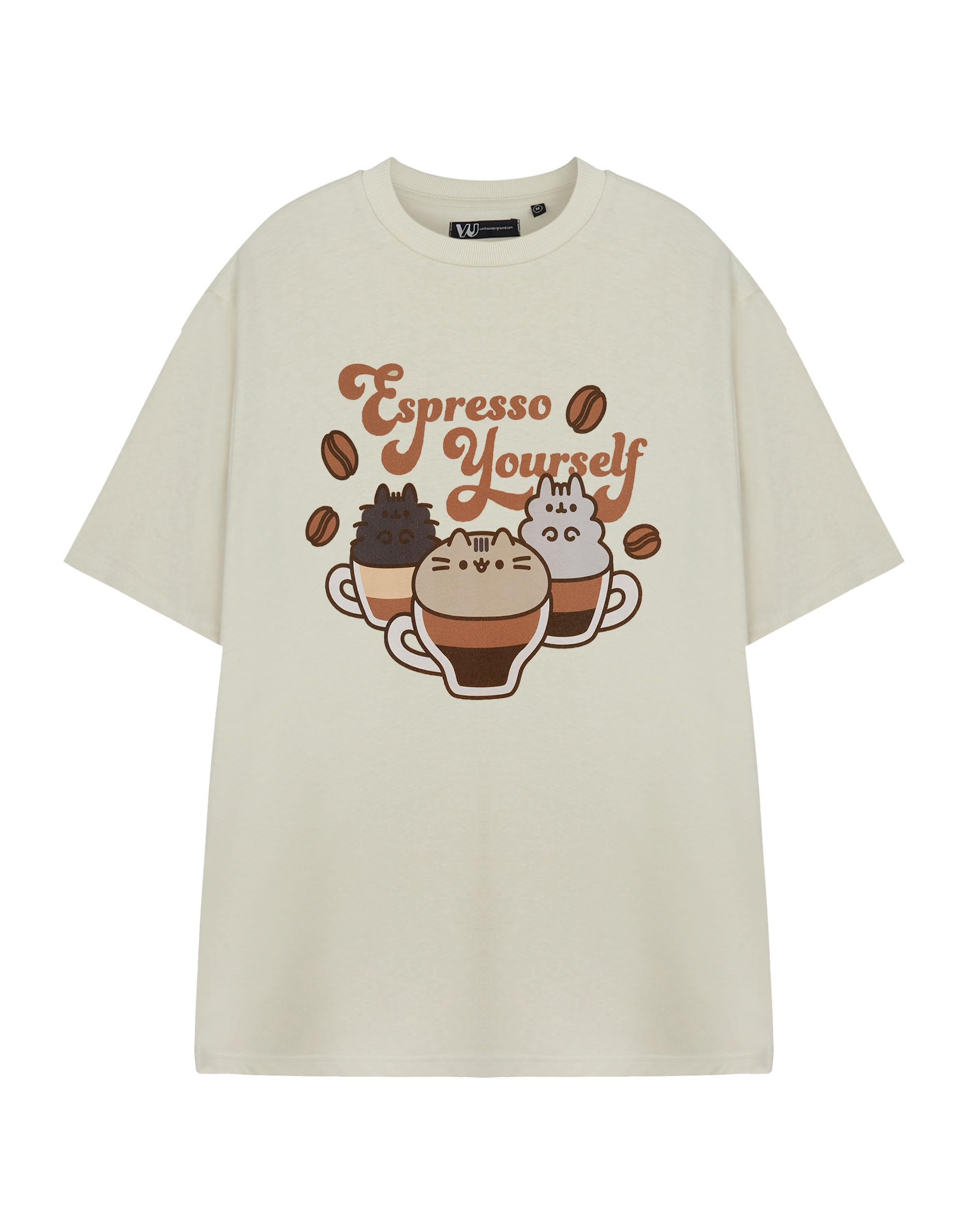 Vanilla Underground Pusheen Womens Beige Espresso Yourself Short Sleeved T-Shirt (Xx-Large) from B&Q