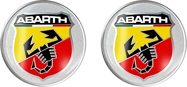 Adesivi Abarth 3D Ufficiali - 2 Scudetti, Diametro 12 mm