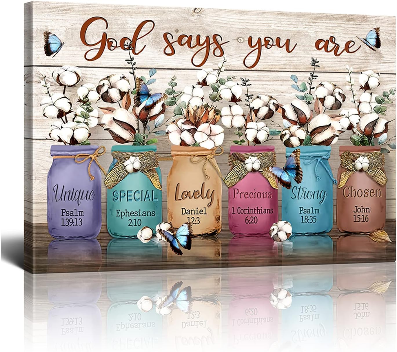 Rustic Cotton Wall Decor Floral Wall Decor Bathroom Decor