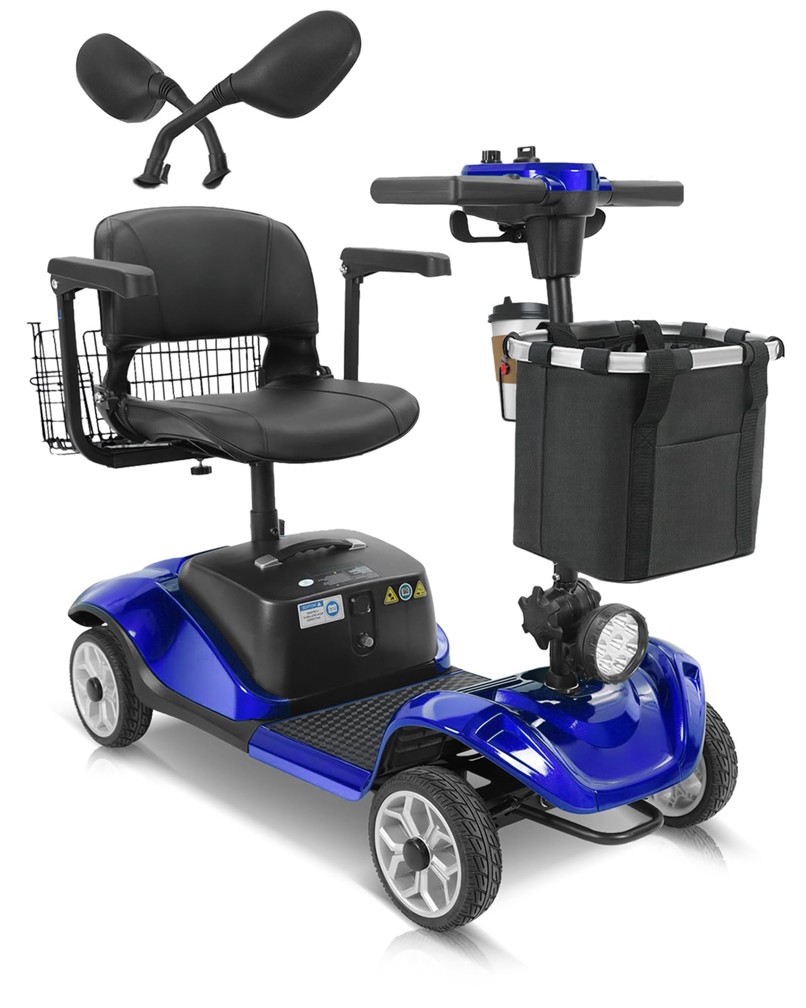 Cycmate Mobility Scooter,330lbs Capacity,4 Wheel Mobility Scooters for Seniors/Adults with 18 Miles 350W 330LBS Capacity,Detachable Lithium Battery,