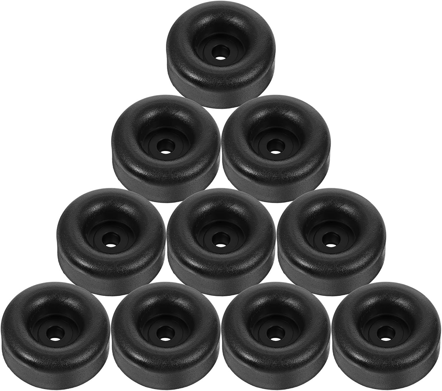 10 Pack Trailer Ramp Door Rubber Bumpers - 2.5" Rubber Bump Stops Round Trailer Bumper Pads for Cargo Ramp Doors, Truck Tailgates Utility Accessories (Black)