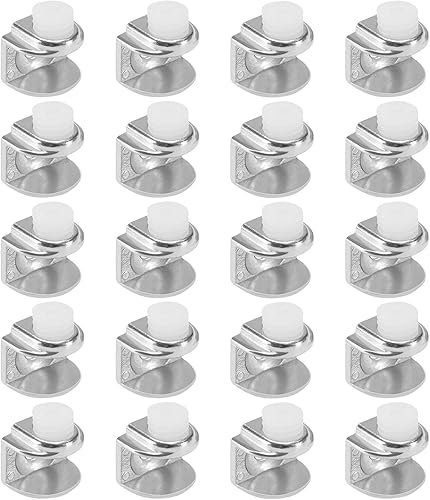 Miniatura 1 de Soporte ajustable para estantes de vidrio de 0.197-0.354 in de grosor, accesorios para gabinetes de vino, vitrinas, estantes de vidrio, 20 unidades